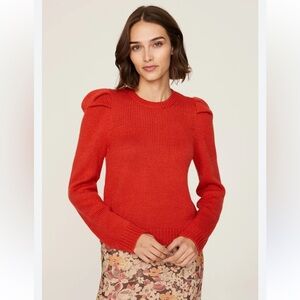 Unbranded Orange Puff Sleeve Long Sleeve Sweater Sizes S & M